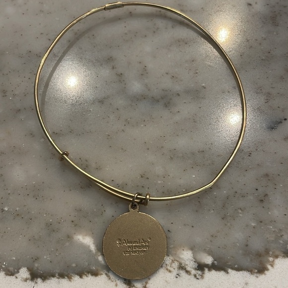 Alex and Ani B Initial Charm Adjustable Bangle Bracelet - Picture 3 of 3